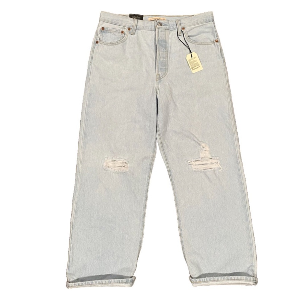 NWT Levi's Premium Women’s Ribcage Straight Ankle Button Fly Blue Jeans - 31x27